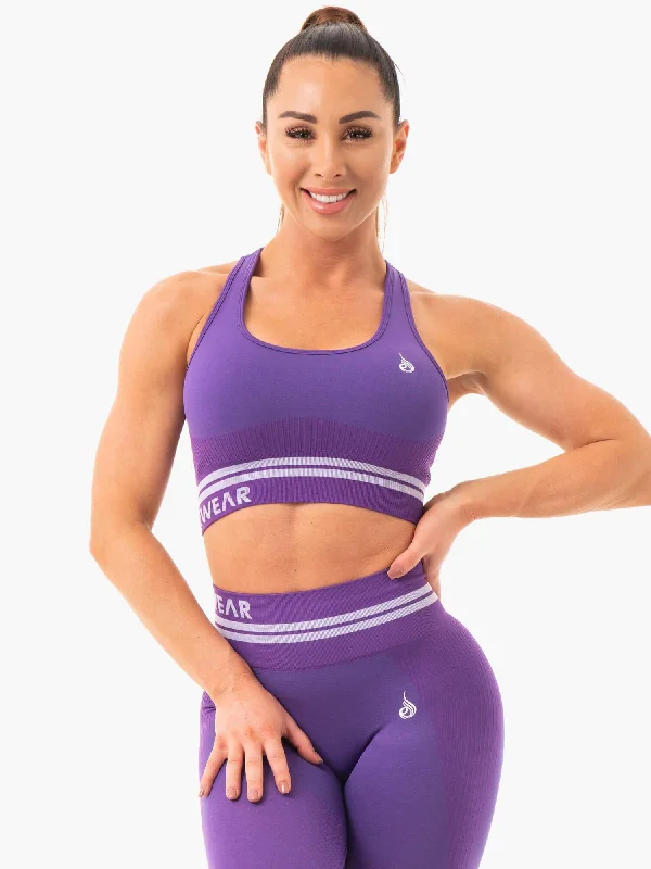 seamless t - shirt bras for everyday wearFreestyle Seamless Longline Sports Bra - Purple seamless t - shirt bras for everyday wearFreestyle Seamless Longline Sports Bra - Purple