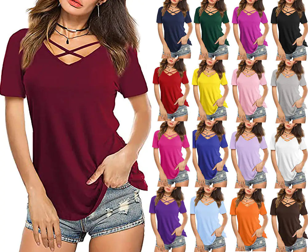 Wireless shapers for a more comfortable experience​Front Cross Short Sleeve