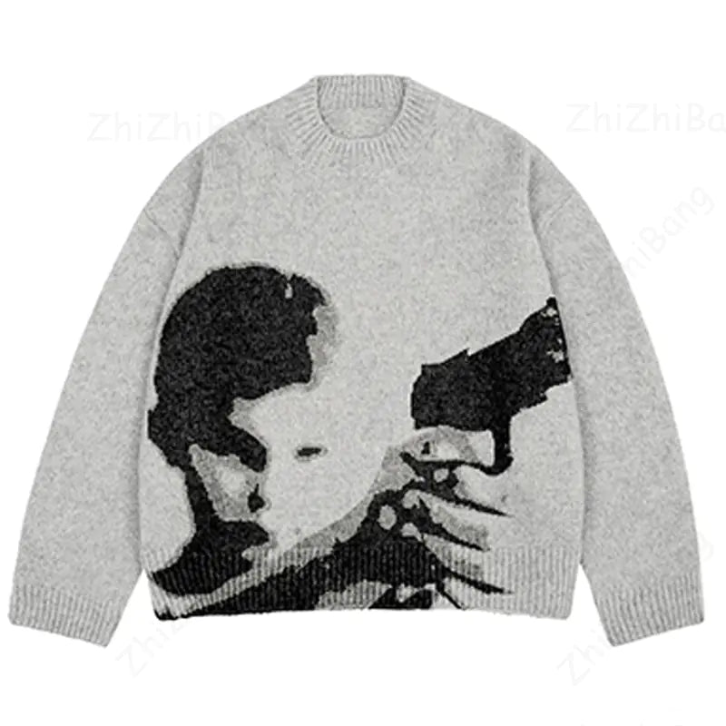 Shapers for people recovering from surgery to aid in body supportJapanese Punk Print Sweater Shapers for people recovering from surgery to aid in body supportJapanese Punk Print Sweater