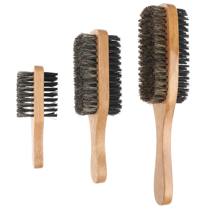 Shapers with a seamless back for a flawless look​Men Boar Bristle Beard Brush