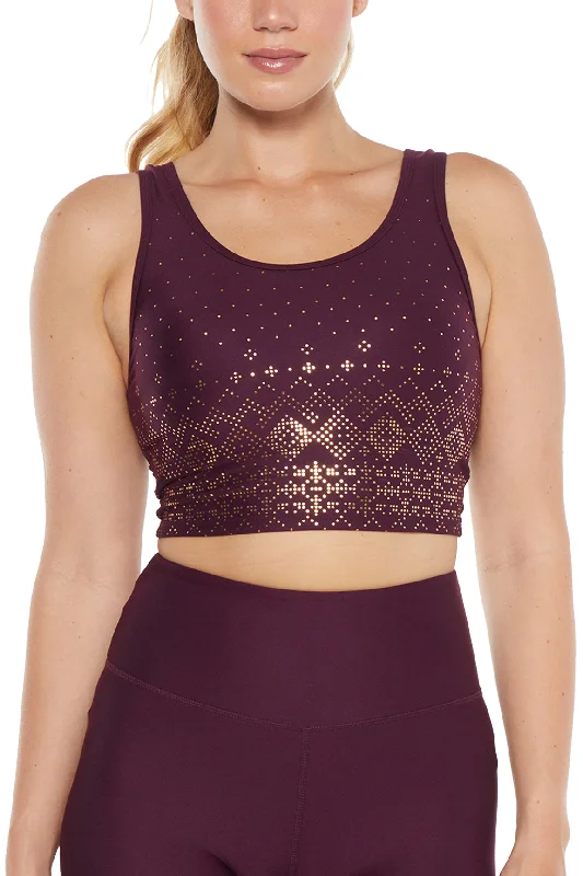 Marley Long Sports Bra - Potent Purple