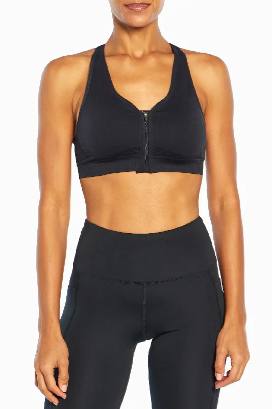 convertible bras with adjustable strapsSavannah Seamless Front Zip Sports Bra