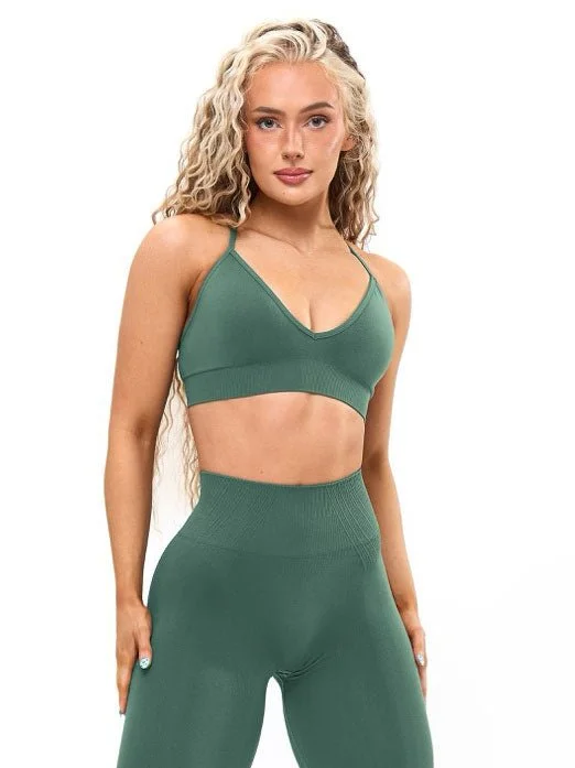 plunge push up bras for a bold lookPlunge Seamless Sports Bra - Limon Pepino