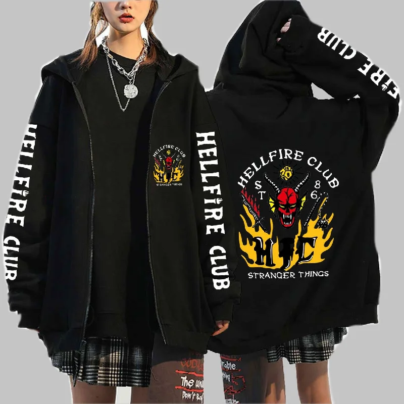Shapers with a front - closure design for added supportStranger Things Season 4 Zipper Hoodie Shapers with a front - closure design for added supportStranger Things Season 4 Zipper Hoodie