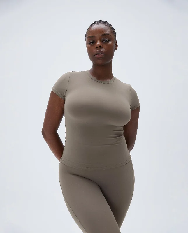 push up bras for enhanced cleavageUltimate Short Sleeve Top - Cocoa Brown