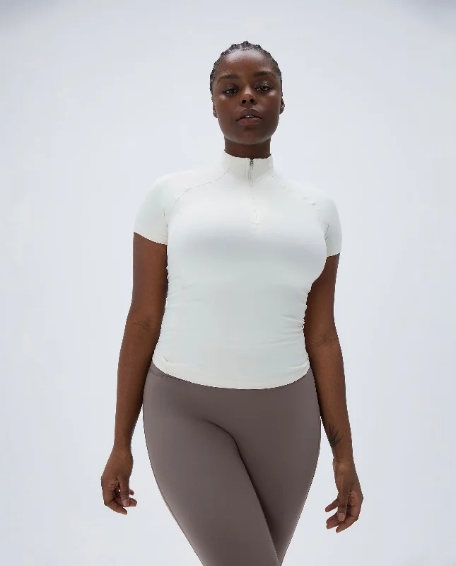 bralette sports bras for light exerciseUltimate Short Sleeve Quarter Zip Top - Marshmallow White bralette sports bras for light exerciseUltimate Short Sleeve Quarter Zip Top - Marshmallow White