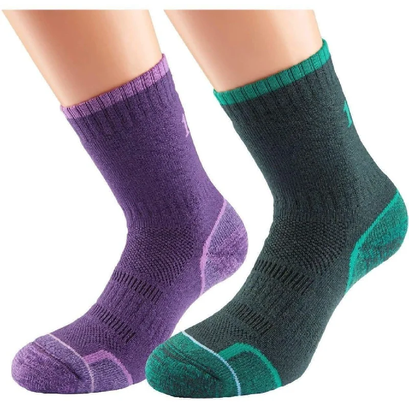 Women's satin - trimmed socks for a touch of elegance1000 Mile Walking Twin Pack Womens Socks - Purple Women's satin - trimmed socks for a touch of elegance1000 Mile Walking Twin Pack Womens Socks - Purple
