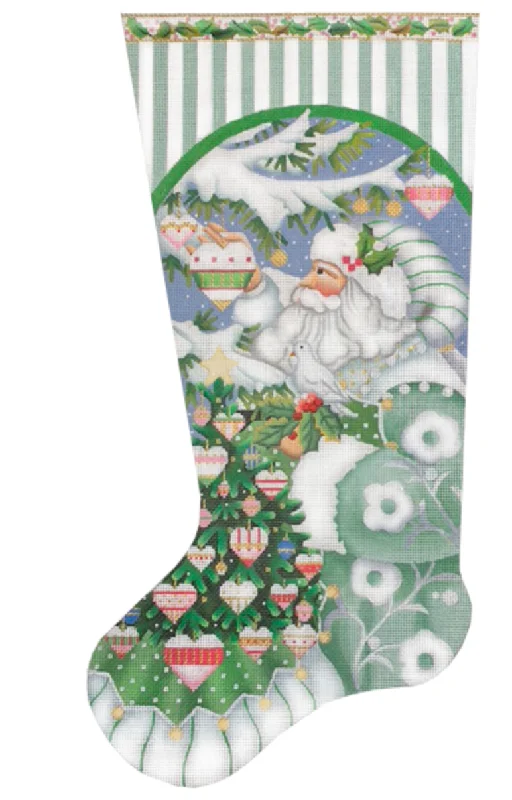 Navy blue stockings for a sophisticated style1440 Wintergreen Santa Sock