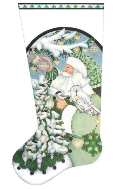 Grey stockings for a neutral and modern option1961 Wintergreen Santa Stocking
