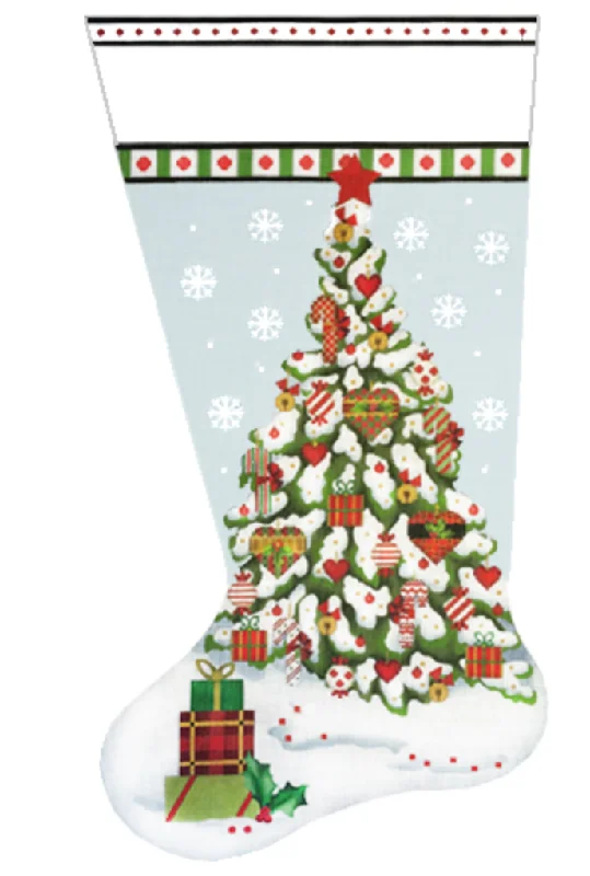Lycra stockings for a form - fitting shape2118 Christmas Heart Tree Stocking