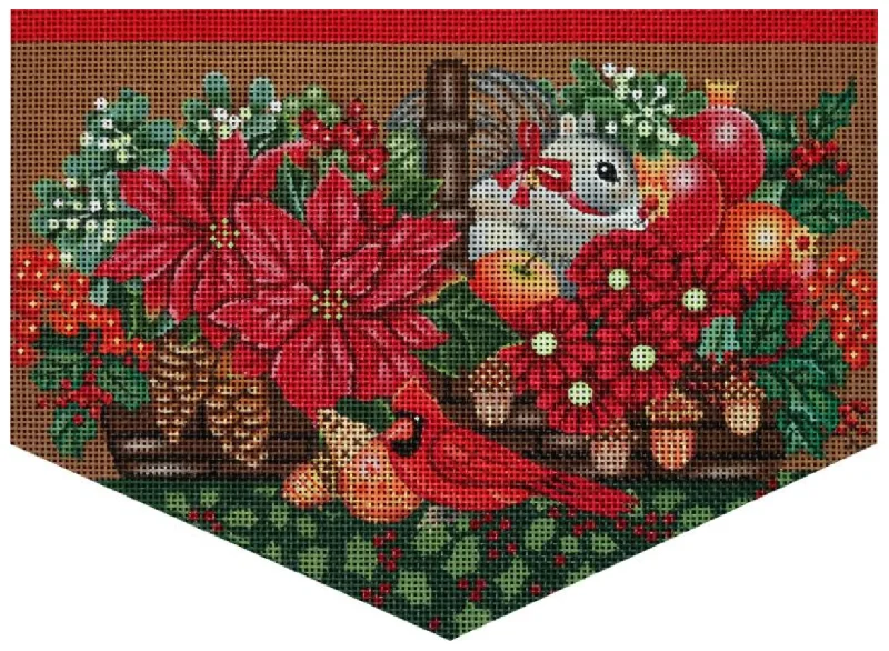 Wool - blend stockings for warmth in winter2180 Christmas Basket Stocking Cuff