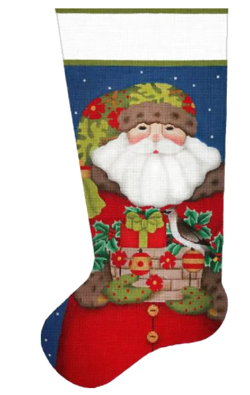 2228 Forest Santa with Bird Sock