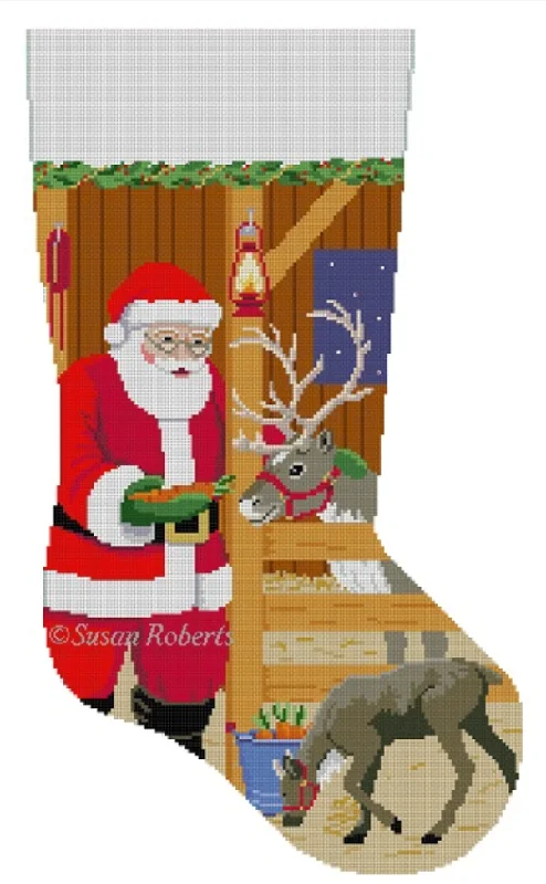 Opaque stockings in a classic black color3265 Santa Feeding Reindeer Carrots Stocking Opaque stockings in a classic black color3265 Santa Feeding Reindeer Carrots Stocking