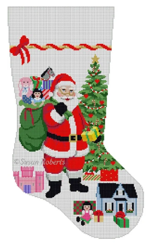 Dance - wear stockings for performances3267 Santa Gifting Girl Toys Stocking