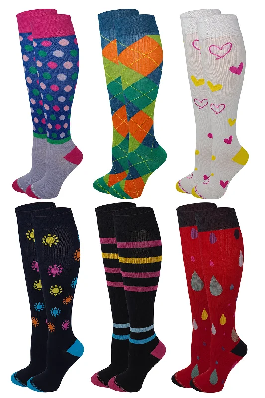 Compression Knee High Socks | Women's Graduated (6 pairs)