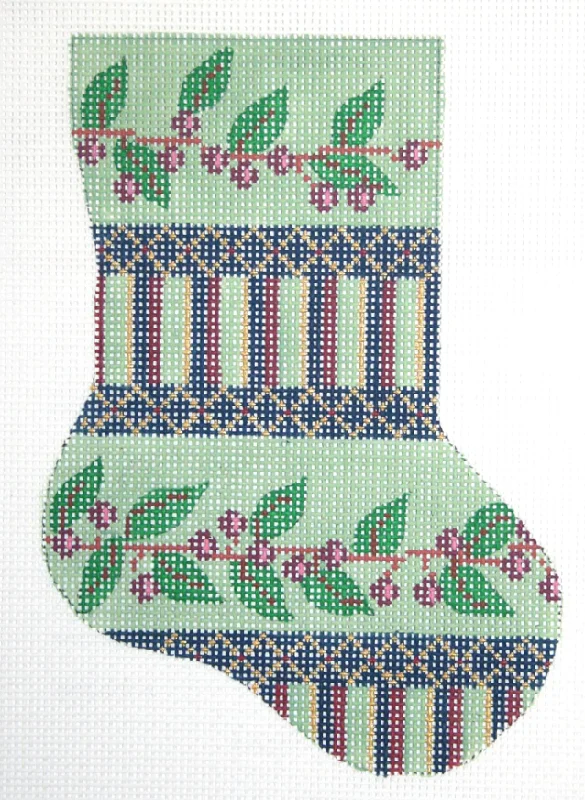 Breathable stockings for all - day comfort787 Green and Purple Berries Mini Sock