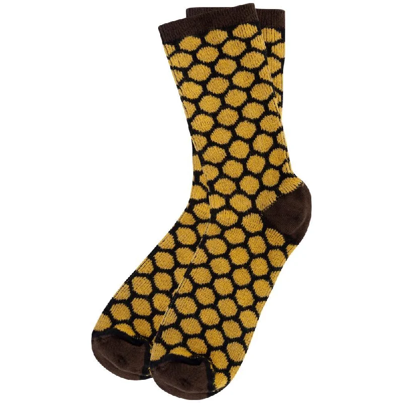 Women's over - the - calf socks with a stripe designHoneycomb Organic Cotton Socks