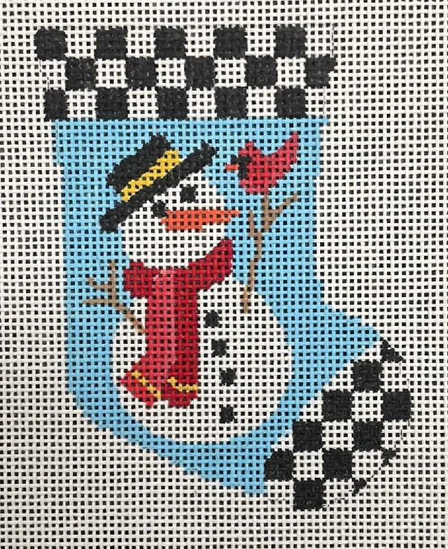 Burgundy stockings for a rich and elegant colorAL-089 Snowman Mini Stocking