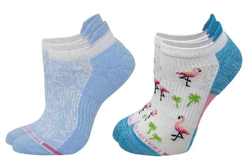 Women's anti - odor socks for long - day freshnessDr Motion (2-Pack): Animal-Inspired Ankle Compression Socks in White for Stylish Comfort" Women's anti - odor socks for long - day freshnessDr Motion (2-Pack): Animal-Inspired Ankle Compression Socks in White for Stylish Comfort"