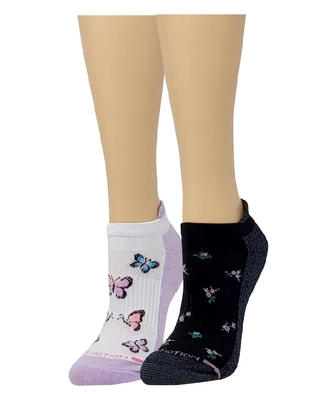 Women's non - slip socks for safetyAnkle Compression Socks | Dr Motion Socks | Butterfly & Black (2 Pack) Women's non - slip socks for safetyAnkle Compression Socks | Dr Motion Socks | Butterfly & Black (2 Pack)