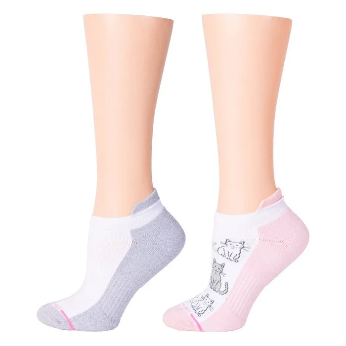 Women's quick - dry socks for water activitiesAnkle Compression Socks | Dr Motion Socks | Kitties & White (2 Pack) Women's quick - dry socks for water activitiesAnkle Compression Socks | Dr Motion Socks | Kitties & White (2 Pack)
