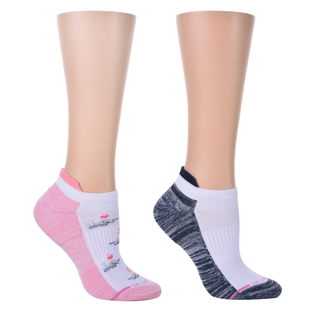 Ankle Compression  Socks | Dr Motion Socks |Whale (2 Pack )