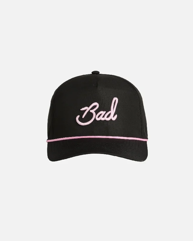 "Bad" Rope Hat - Black/Blossom