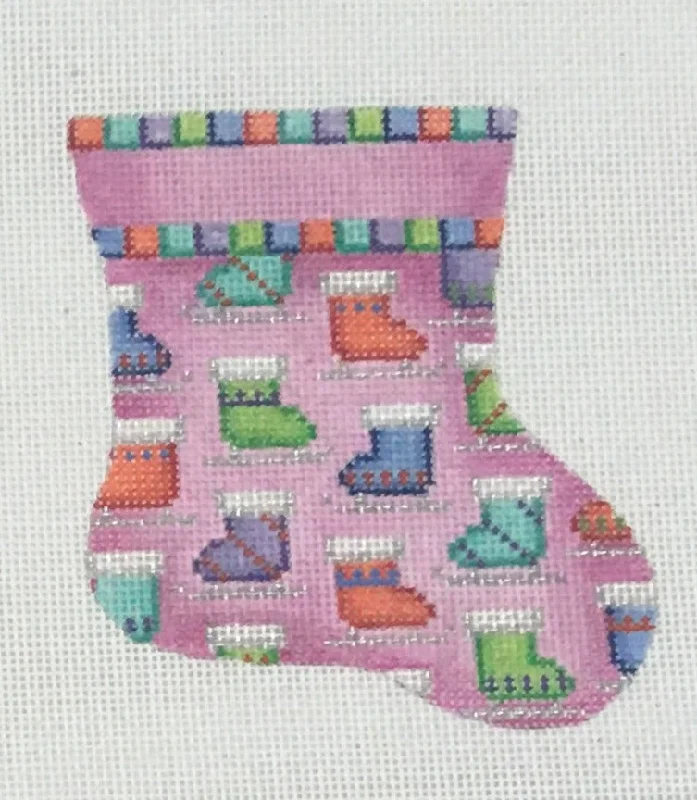 Pink stockings for a sweet and feminine appealBB6000 Mini Stocking - Pink w/ Skates