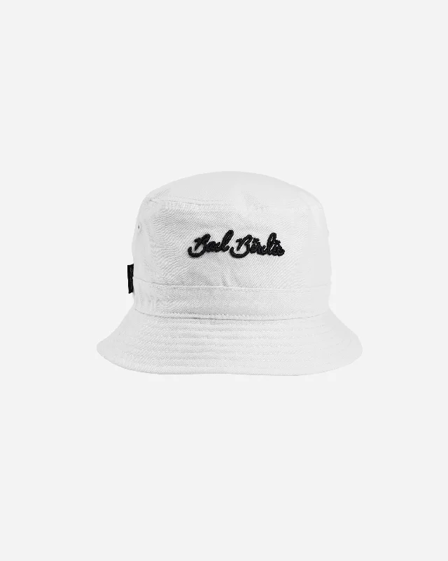 Women's crew socks with a polka - dot printBad Birdie Bucket Hat - White