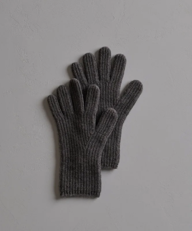 Women's ribbed knee - high socks for a classic lookCashmere Alpine Gloves