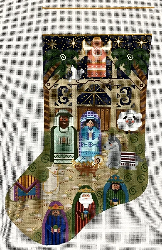 Nylon stockings for a smooth and shiny finishCH-630 Nativity Stocking