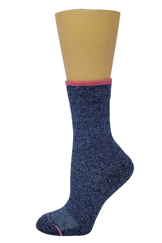 Compression Crew Socks | Solid Color Half-Cushion | Dr Motion Women ( 1 Pair )