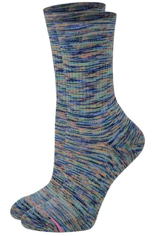 Women's cotton blend socks for breathabilityCompression Crew Socks | Spacedye Half-Cushion | Dr Motion Women ( 1 Pair ) Women's cotton blend socks for breathabilityCompression Crew Socks | Spacedye Half-Cushion | Dr Motion Women ( 1 Pair )
