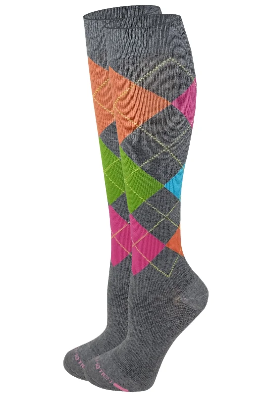 Knee High Compression Socks | Argyle | Women's (1 Pair)