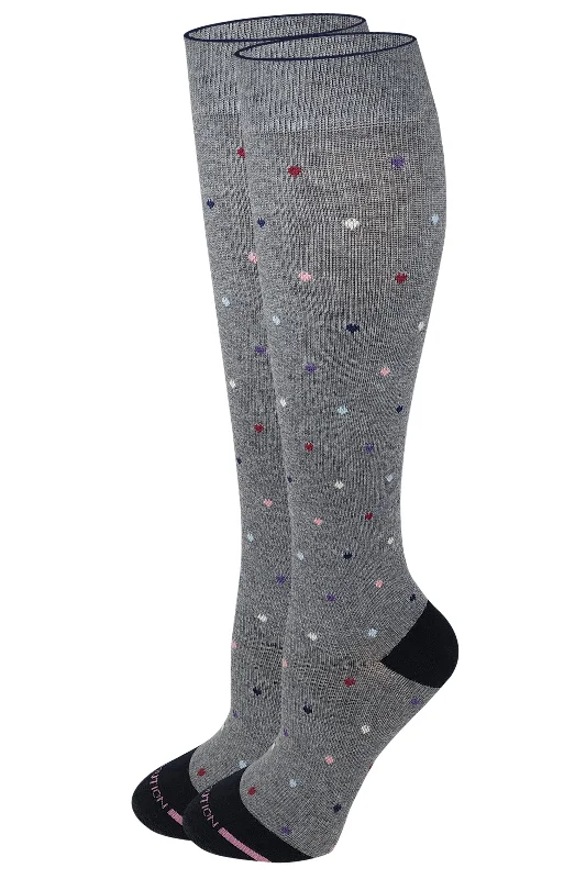 Women's thigh - high socks in a fishnet patternKnee High Compression Socks | Mini Hearts Design | Women's (1 Pair) Women's thigh - high socks in a fishnet patternKnee High Compression Socks | Mini Hearts Design | Women's (1 Pair)