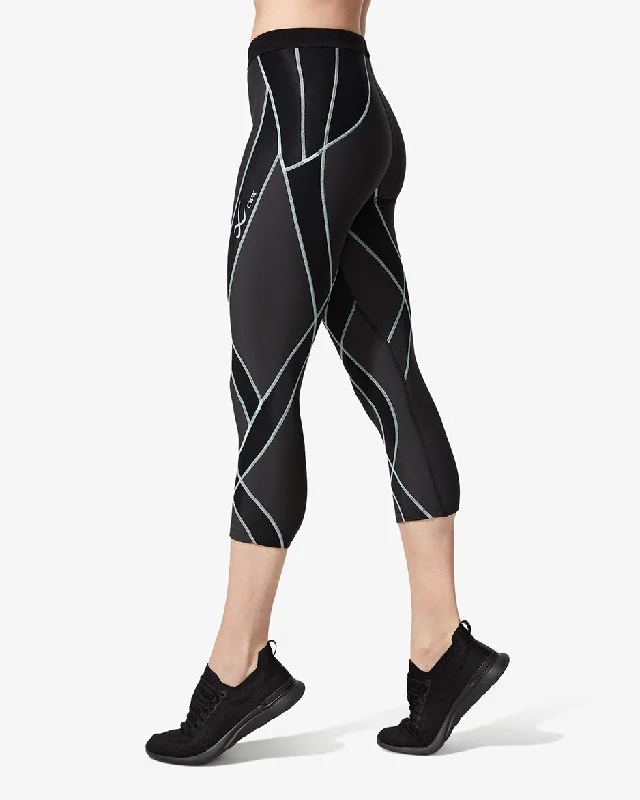 women tights with a textured surface for a unique feelEndurance Generator Insulator Joint & Muscle Support 3/4 Compression Tight: Women's Black/Gray Sky women tights with a textured surface for a unique feelEndurance Generator Insulator Joint & Muscle Support 3/4 Compression Tight: Women's Black/Gray Sky