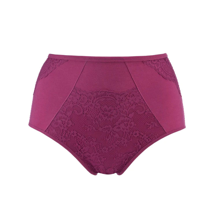 Women's no - show socks with a floral motifFuchsia - High Waisted Silk & Organic Cotton Full Brief Women's no - show socks with a floral motifFuchsia - High Waisted Silk & Organic Cotton Full Brief