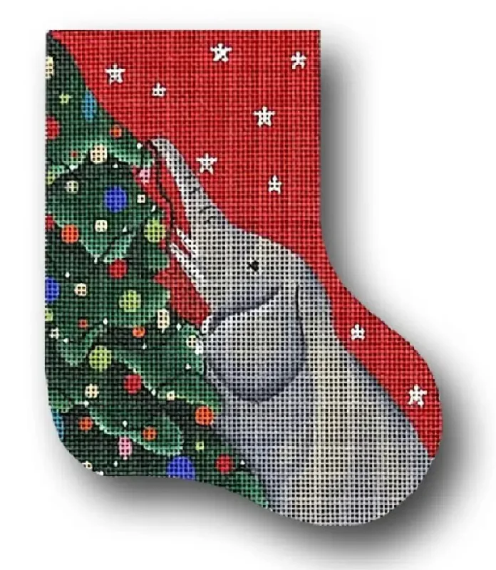 GD-SX09 Elephant Decorating the Christmas Tree Mini Sock