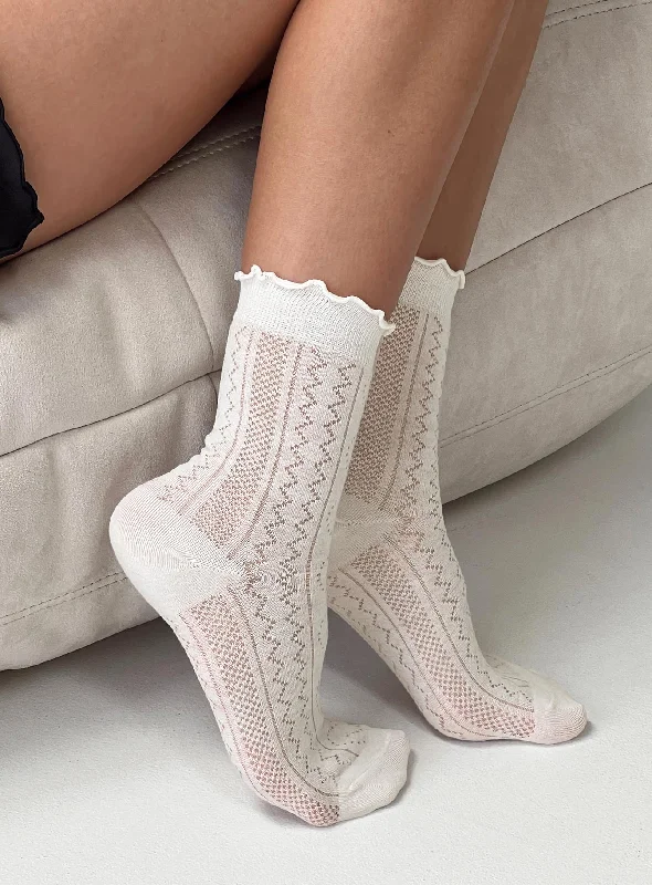 anti - static women tights for a hassle - free experienceKylese Socks Cream