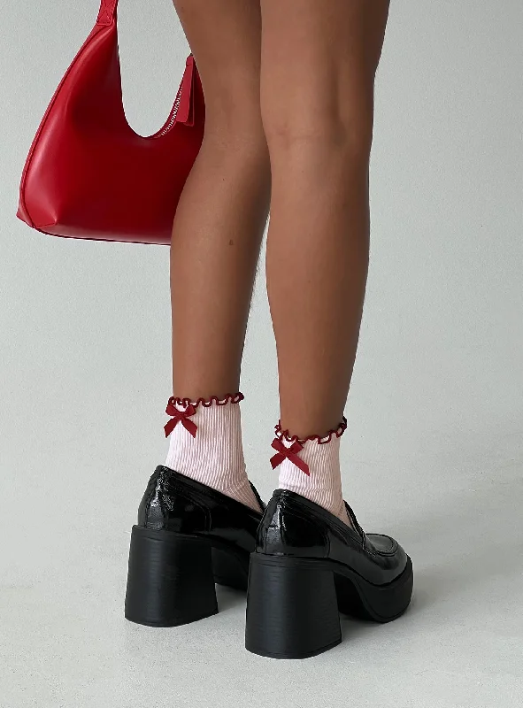 women tights with a holographic effect for a futuristic styleLanter Socks Pink / Red