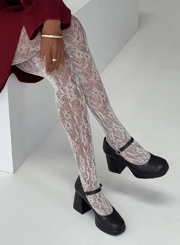 women tights for a formal event with an evening gownMeredith Stockings White