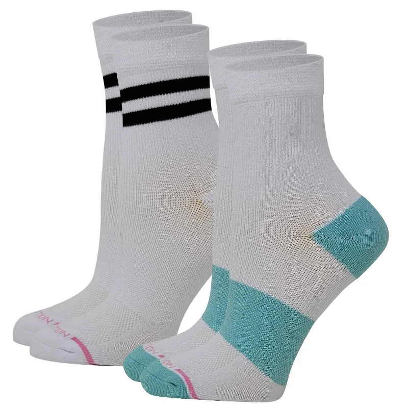 Women's thigh - high socks in a fishnet patternMid-Crew Compression Socks | White Half-Cushion | Dr Motion ( 2 Pack ) Women's thigh - high socks in a fishnet patternMid-Crew Compression Socks | White Half-Cushion | Dr Motion ( 2 Pack )