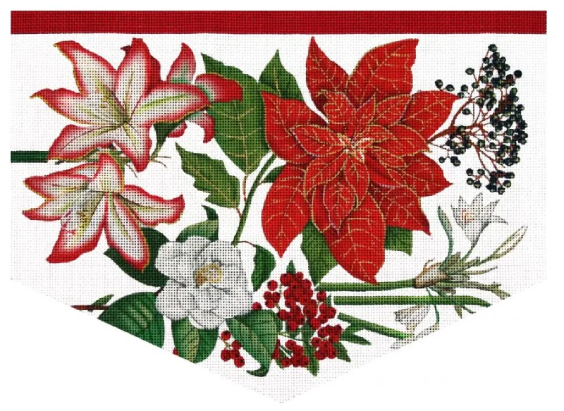 Washable stockings for easy maintenanceMLT547 Poinsettia Stocking Cuff