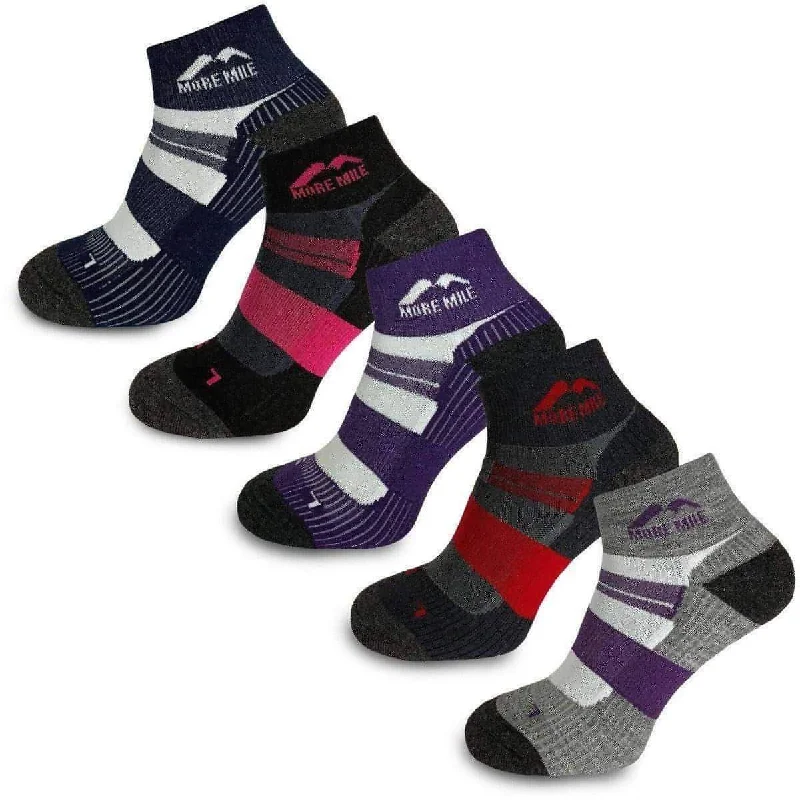 Women's bamboo fiber socks for eco - friendlinessMore Mile Endurance 5 Pack Womens Running Socks Women's bamboo fiber socks for eco - friendlinessMore Mile Endurance 5 Pack Womens Running Socks