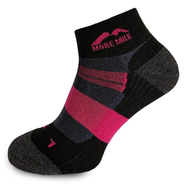 Women's cashmere - blend socks for extra softnessMore Mile Endurance Womens Running Socks - Black Women's cashmere - blend socks for extra softnessMore Mile Endurance Womens Running Socks - Black
