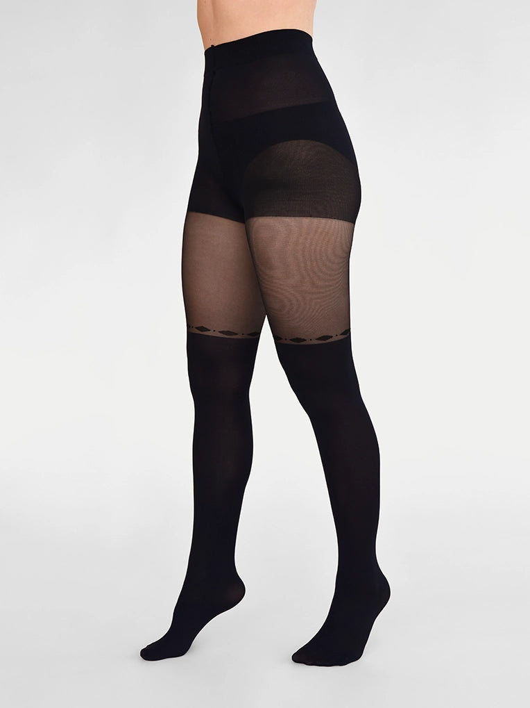 Diamond & Dot Over-the-Knee Tights