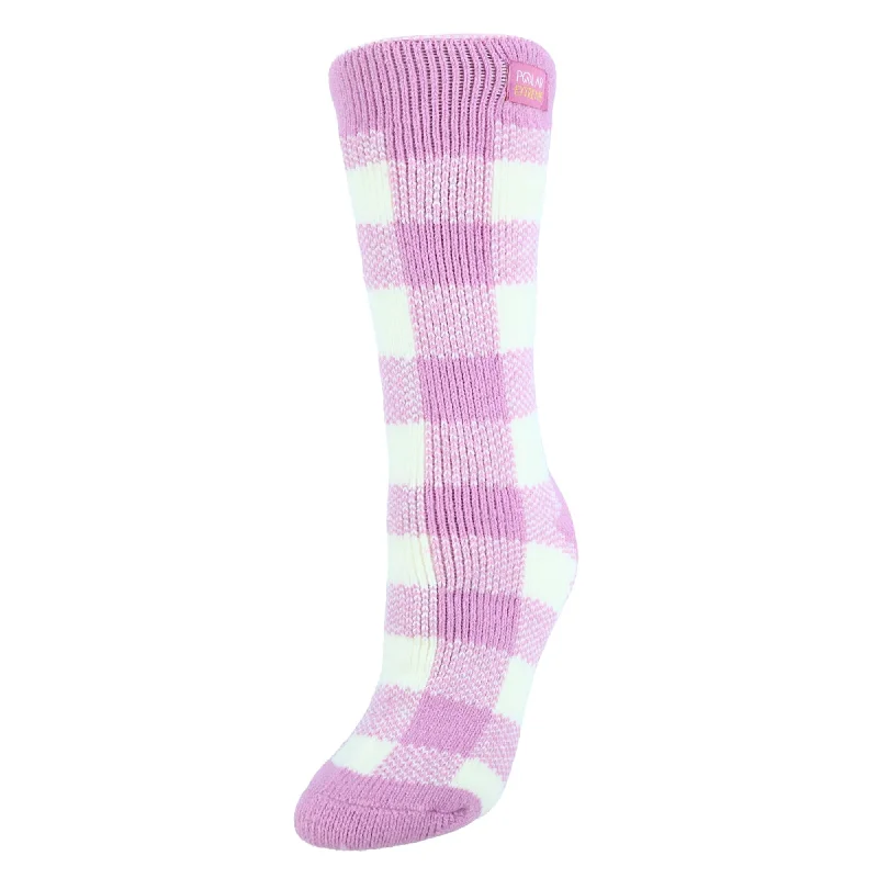 Polar Extreme Women's Buffalo Plaid Brushed Socks