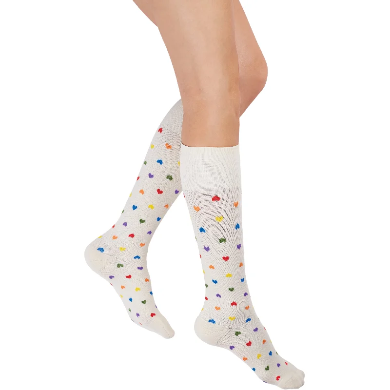 Winter - wear stockings for cold weatherRejuva Heart Knee High Compression Socks