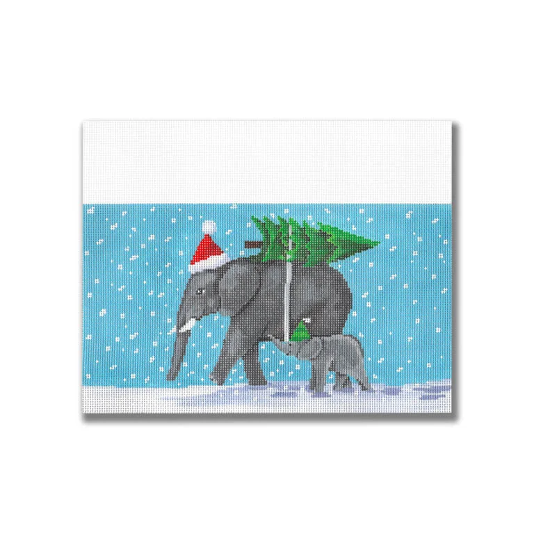 SC-CC01 Elephants Carrying the Tree Stocking Cuff