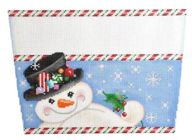 ST815 Top Hat Snowman Stocking Cuff